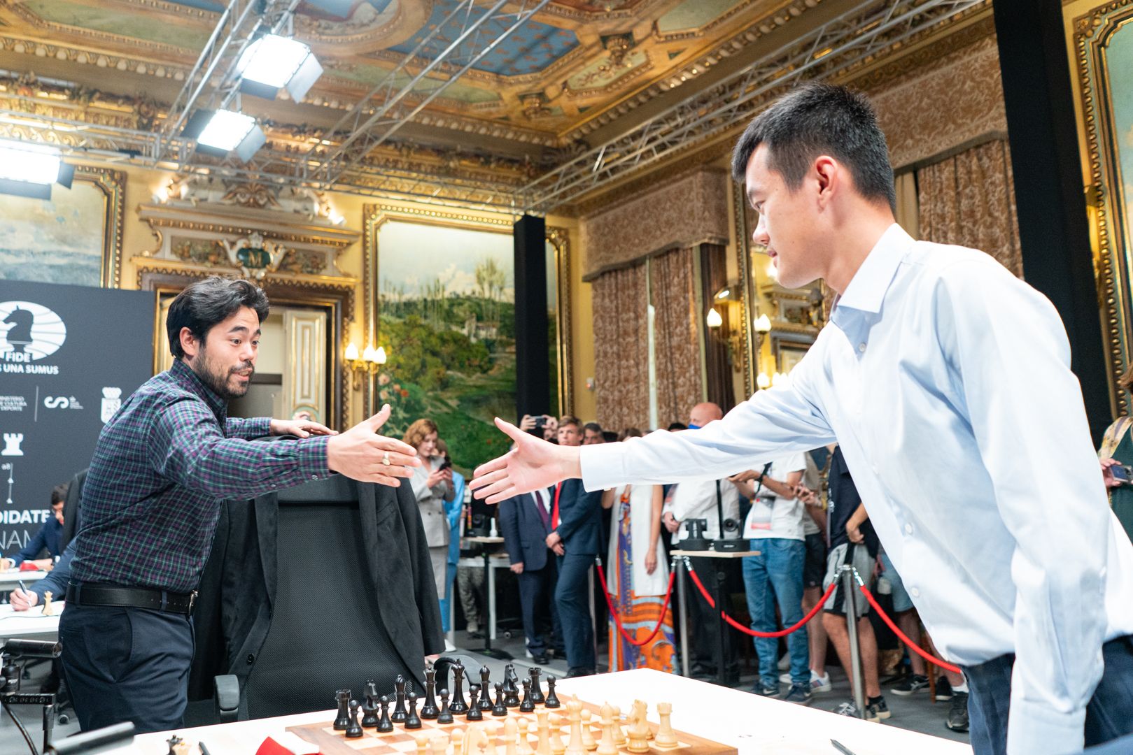 Ding Liren beats Hikaru Nakamura in the final round of the 2022 Candidates, securing 2nd place.